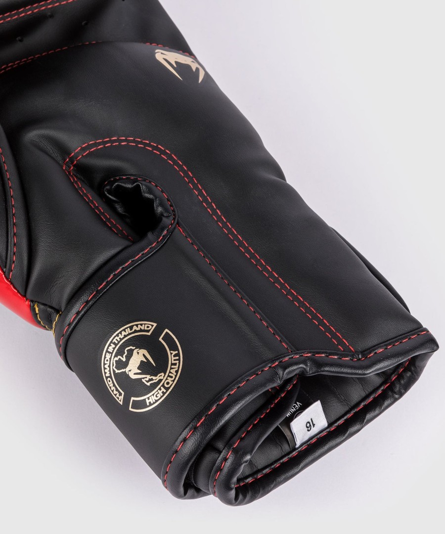 boxerské rukavice venum elite - černézlatéčervené