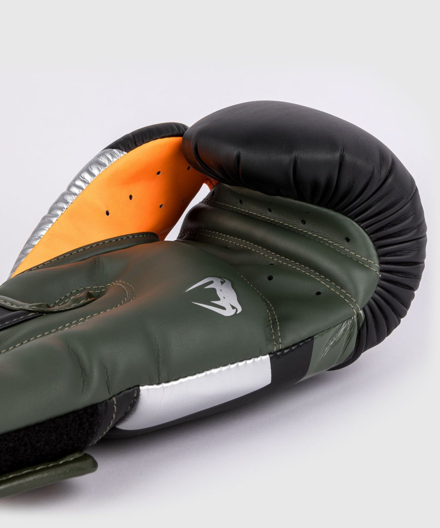 boxerské rukavice venum elite - černéstříbrnékaki