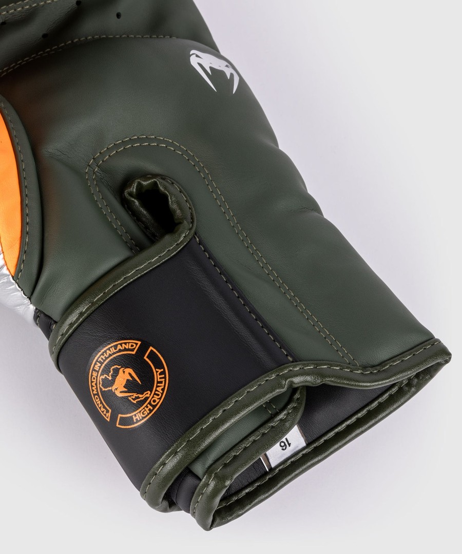 boxerské rukavice venum elite - černéstříbrnékaki