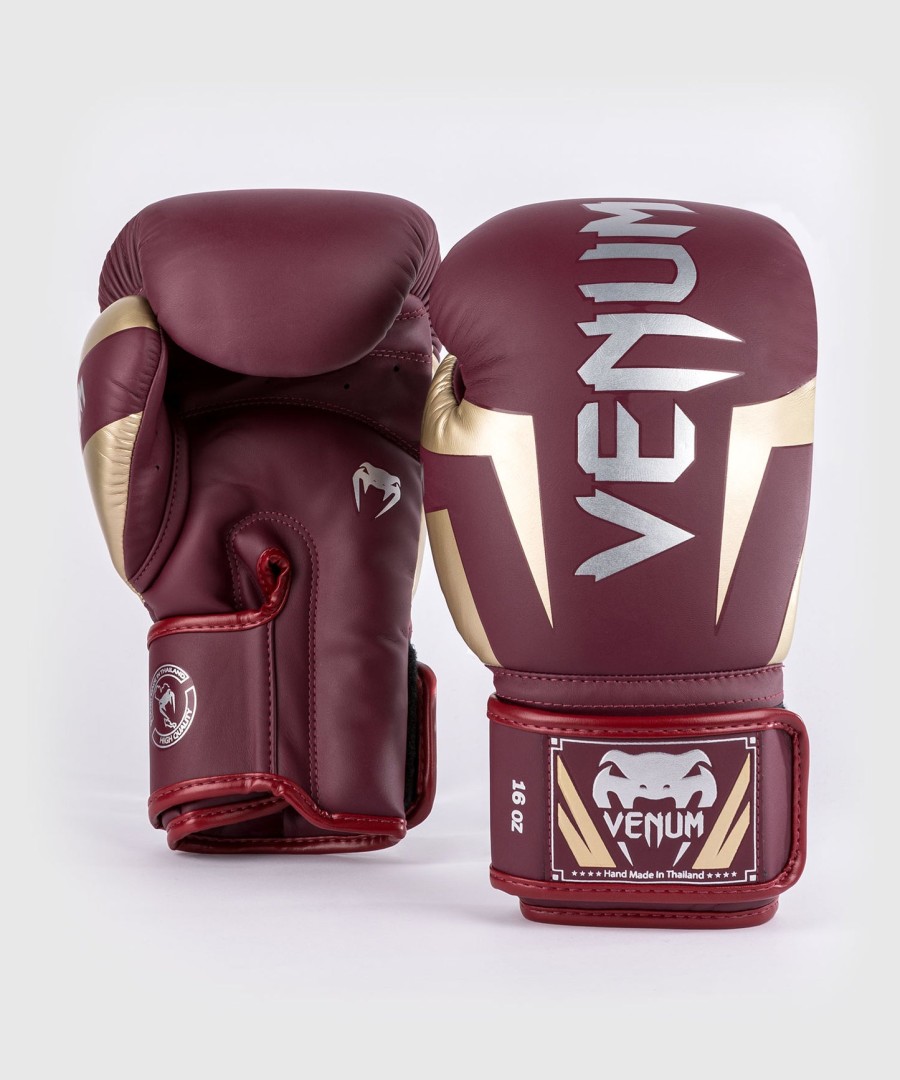 boxerské rukavice venum elite - vínovězlaté