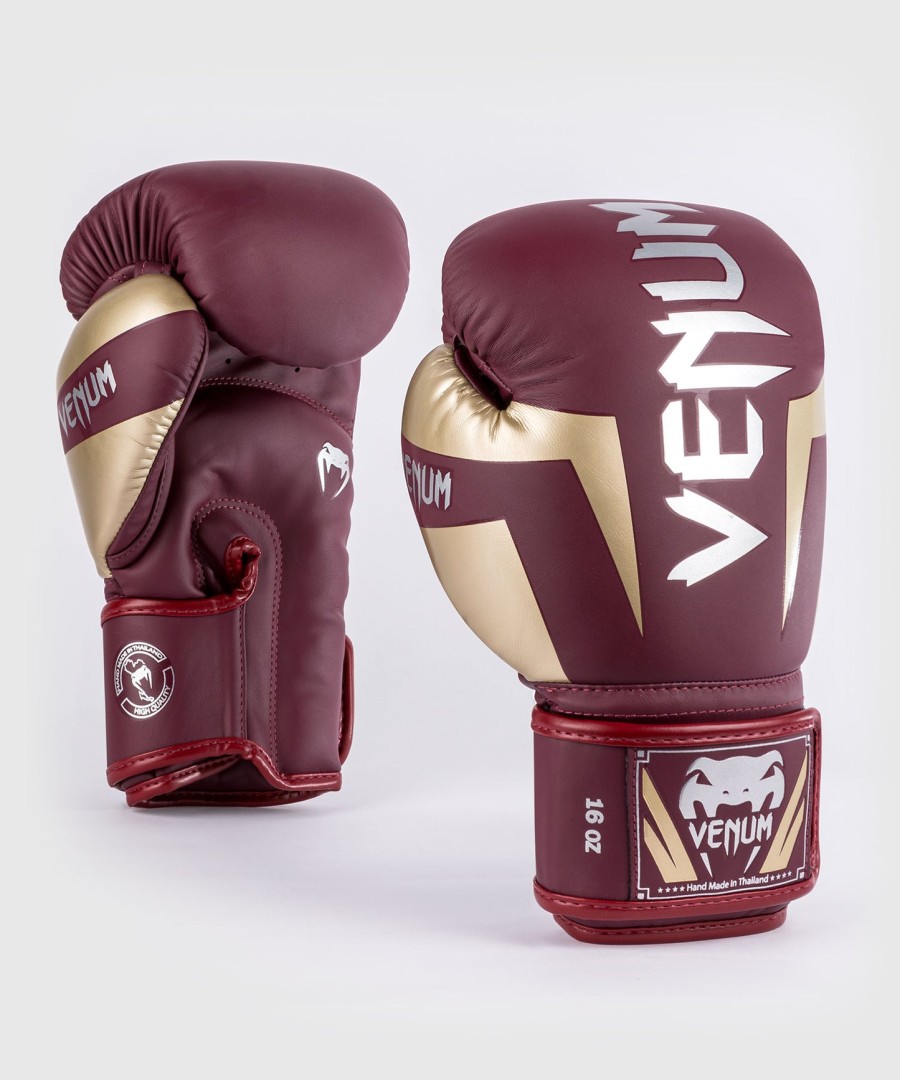 boxerské rukavice venum elite - vínovězlaté