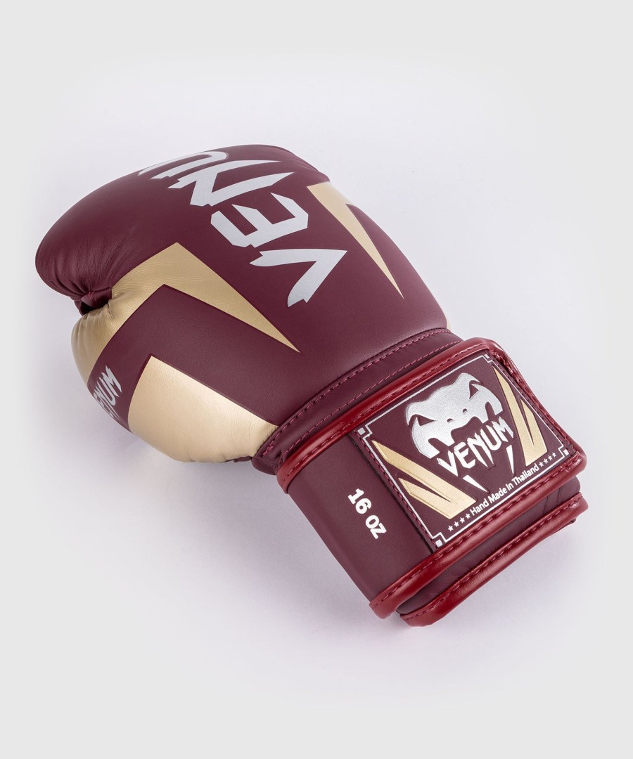 boxerské rukavice venum elite - vínovězlaté