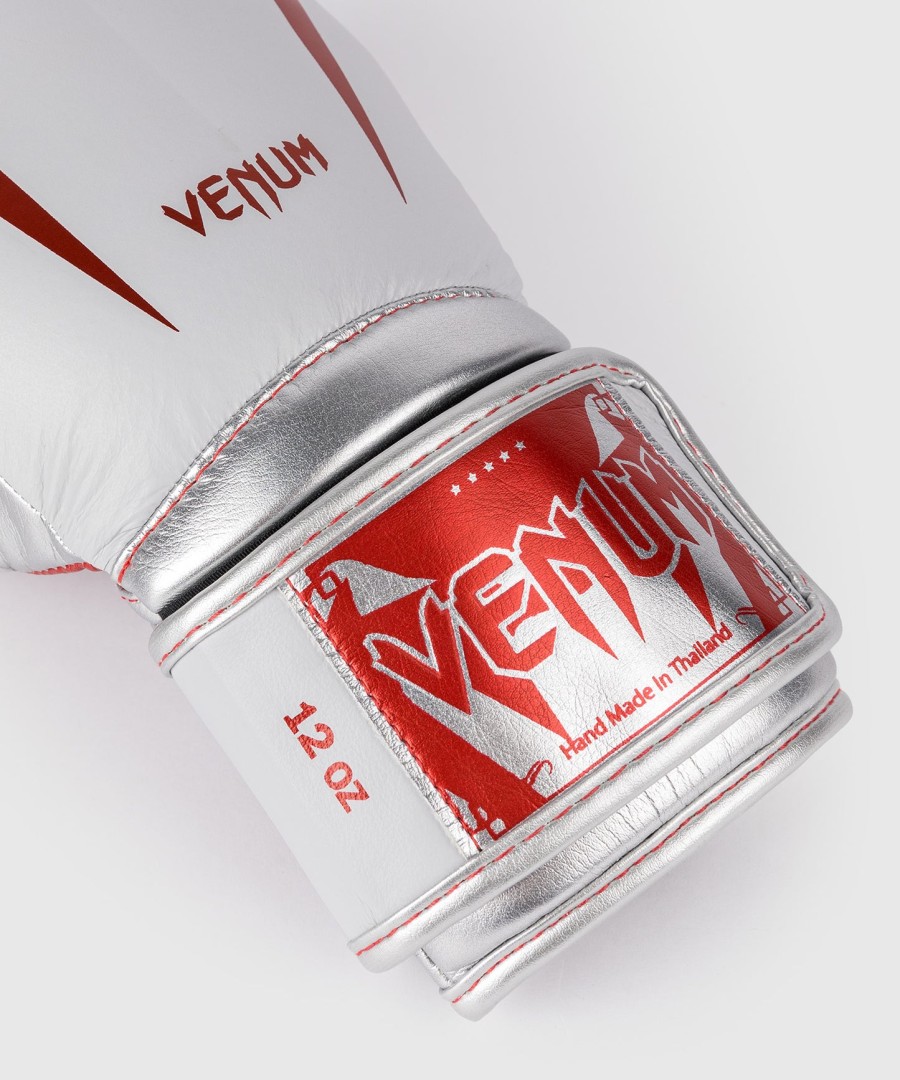 boxerské rukavice venum giant 3.0 - červeno-stříbrné - speciální edice