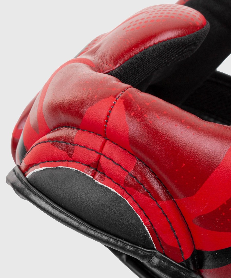 boxerská helma venum elite - červená maskáčová