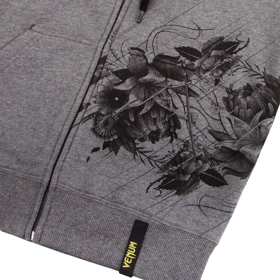 venum floral mikina s kapucí - heather grey - pro dámskou