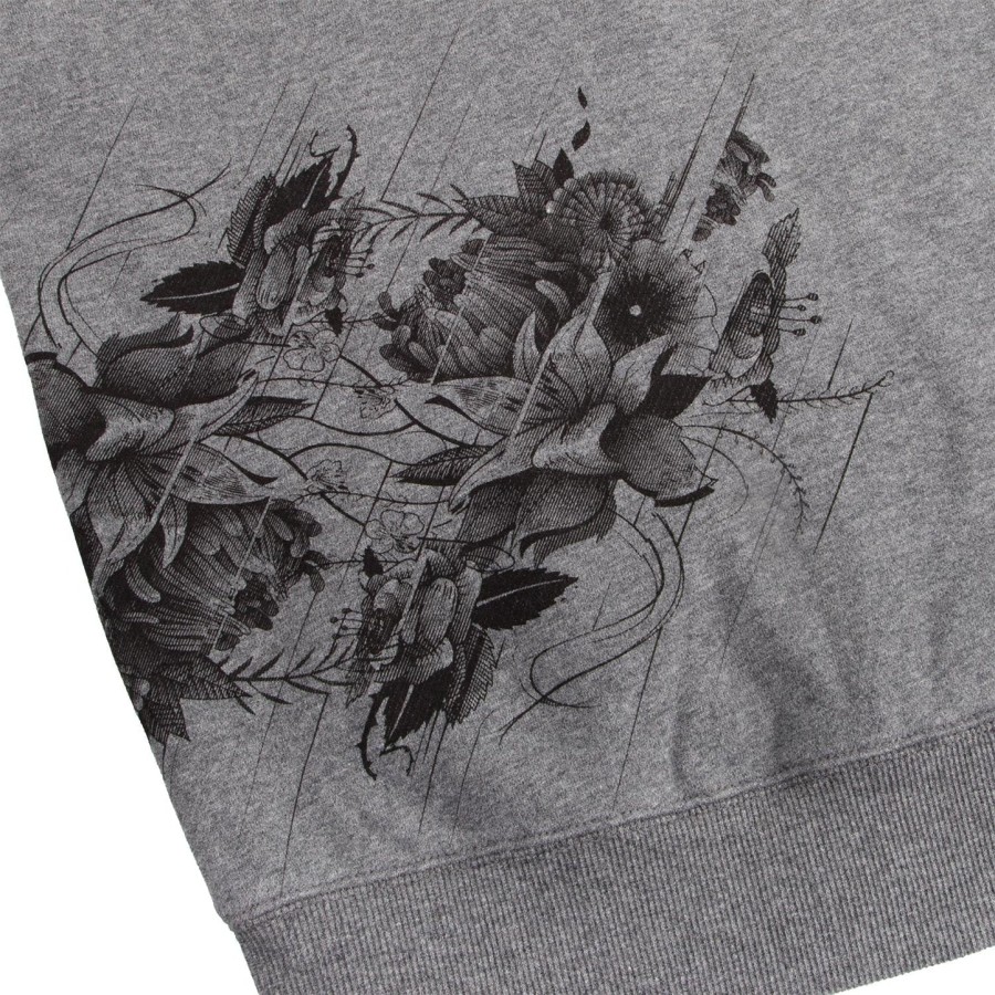 venum floral mikina s kapucí - heather grey - pro dámskou