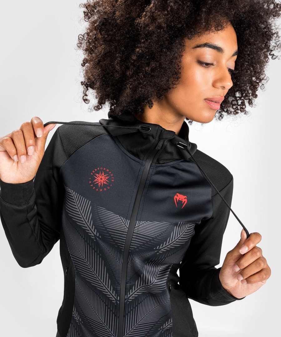 venum phantom hoody - pro ženy - černáčervená