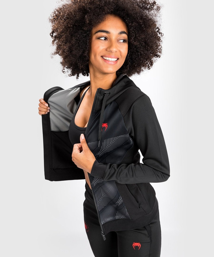 venum phantom hoody - pro ženy - černáčervená