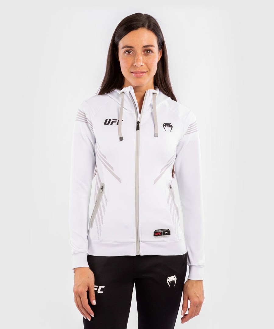 dámská mikina s kapucí ufc venum authentic fight night walkout - bílá