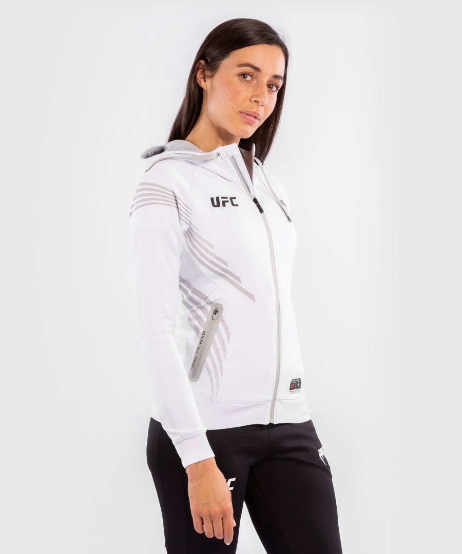 dámská mikina s kapucí ufc venum authentic fight night walkout - bílá