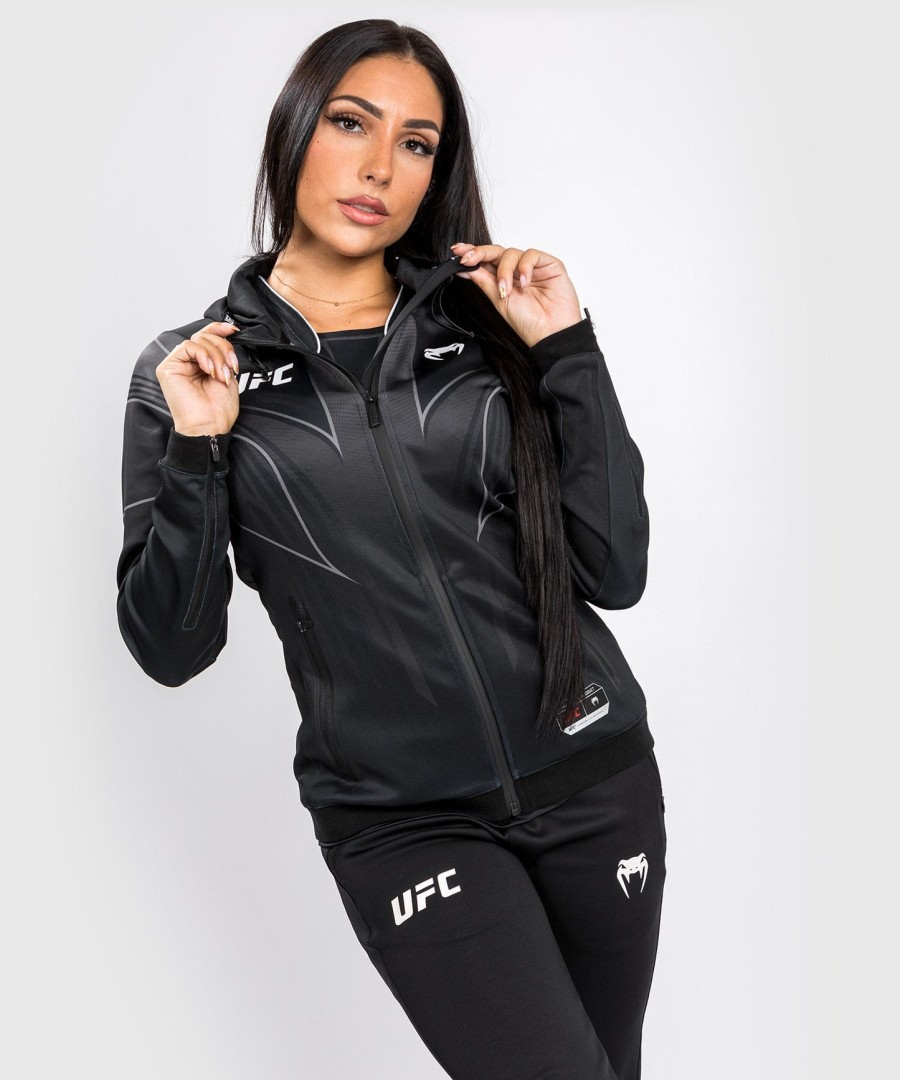 dámská mikina s kapucí ufc venum authentic fight night 2.0 walkout - černá