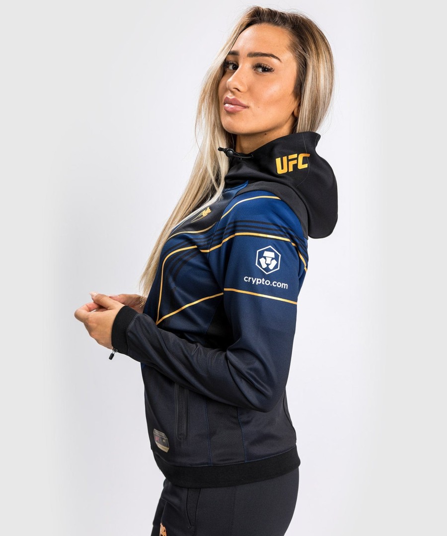 dámská mikina s kapucí ufc authentic fight night 2.0 od venum walkout - midnight edition - champion