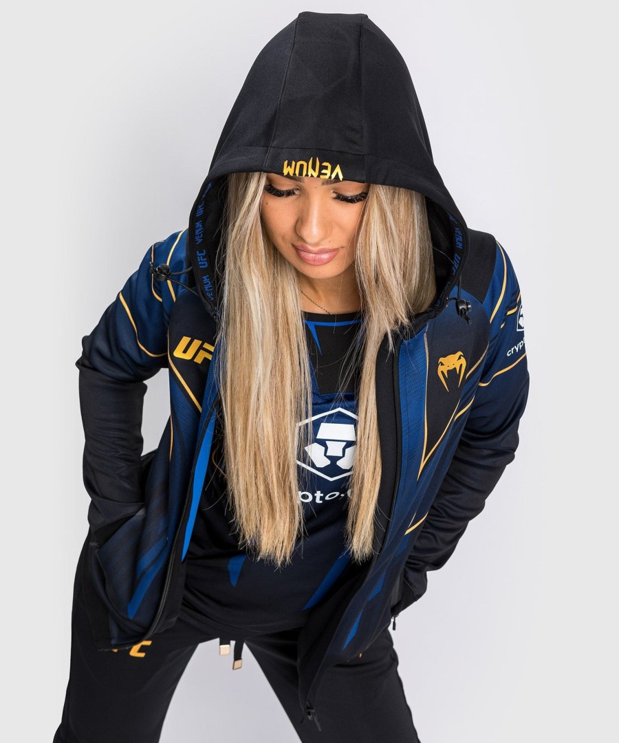 dámská mikina s kapucí ufc authentic fight night 2.0 od venum walkout - midnight edition - champion