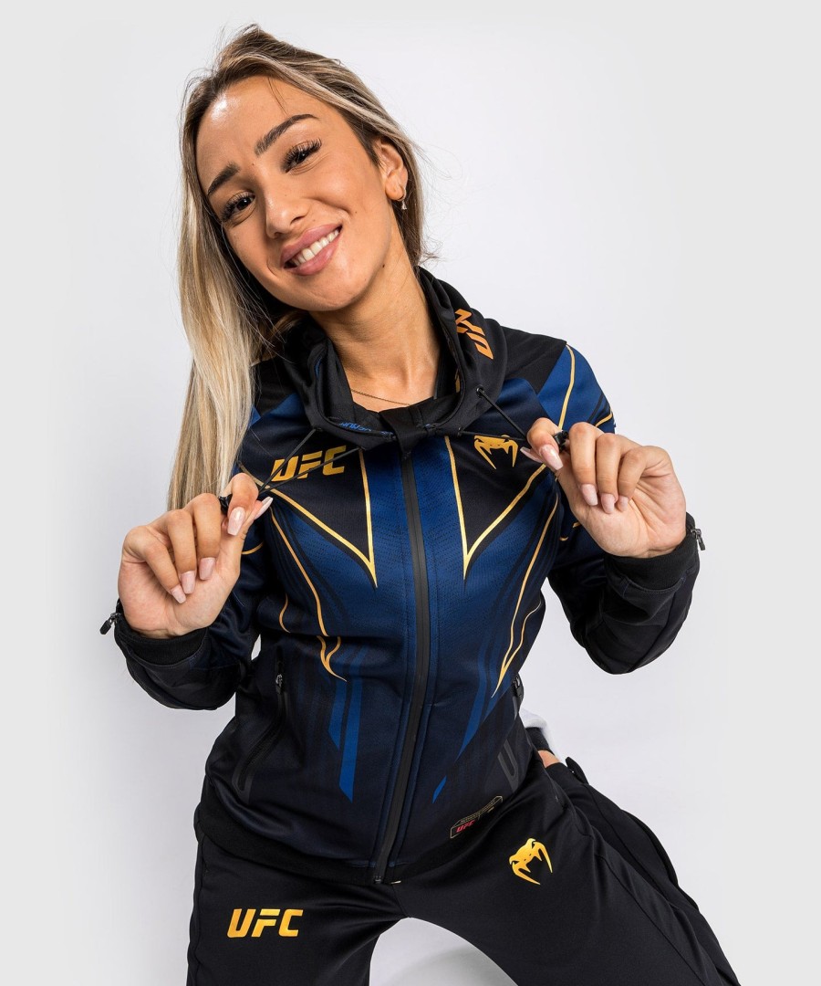 dámská mikina s kapucí ufc authentic fight night 2.0 od venum walkout - midnight edition - champion