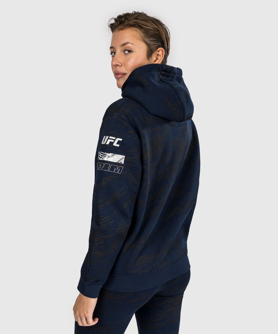 dámská mikina s kapucí ufc fusion by venum fight week - oceánská modrá