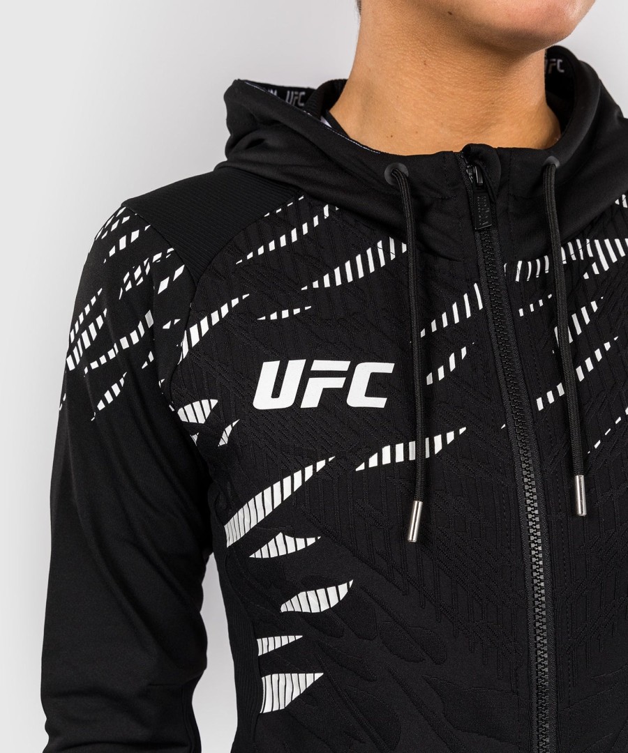 dámská mikina s kapucí ufc fusion by venum authentic fight night walkout - černá