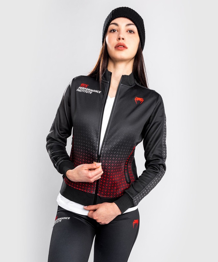 dámská sportovní bunda ufc venum performance institute - černáčervená