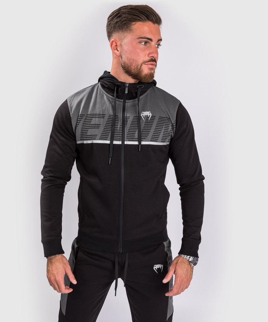 mikina s kapucí venum laser zx - černášedá