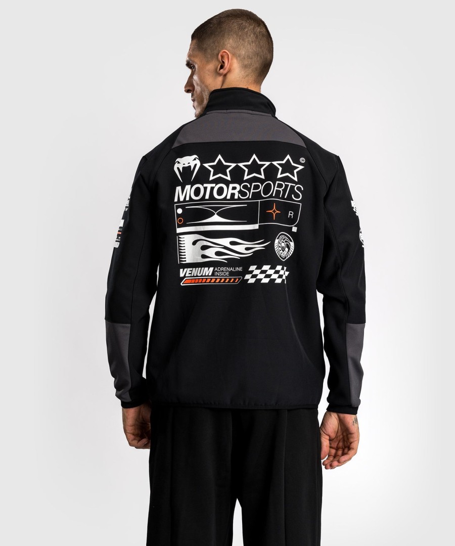 softshellová bunda venum motorsport - tmavě černá