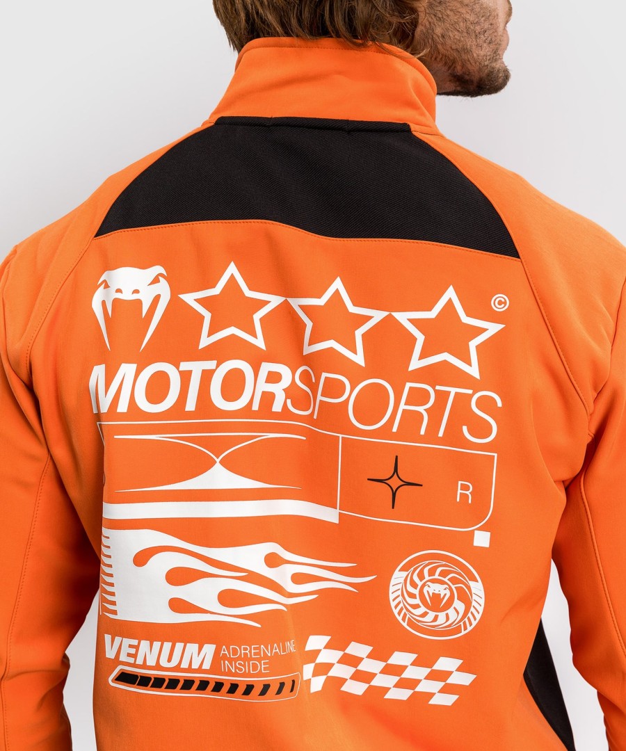 softshellová bunda venum motorsport - mandarinka