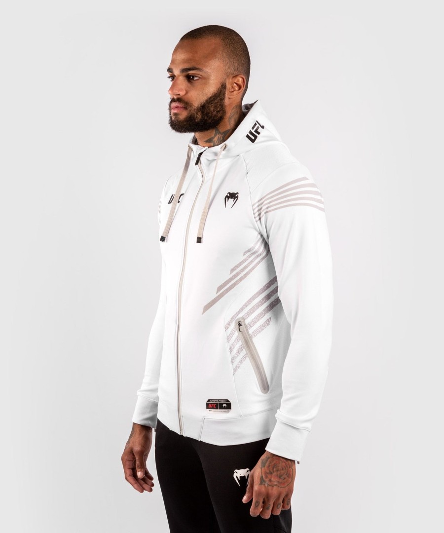 pánská mikina s kapucí ufc venum authentic fight night walkout - bílá