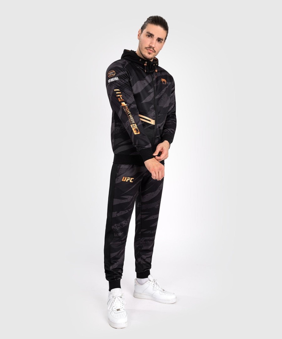 pánská mikina s kapucí ufc adrenaline by venum fight week na zip - urban camo