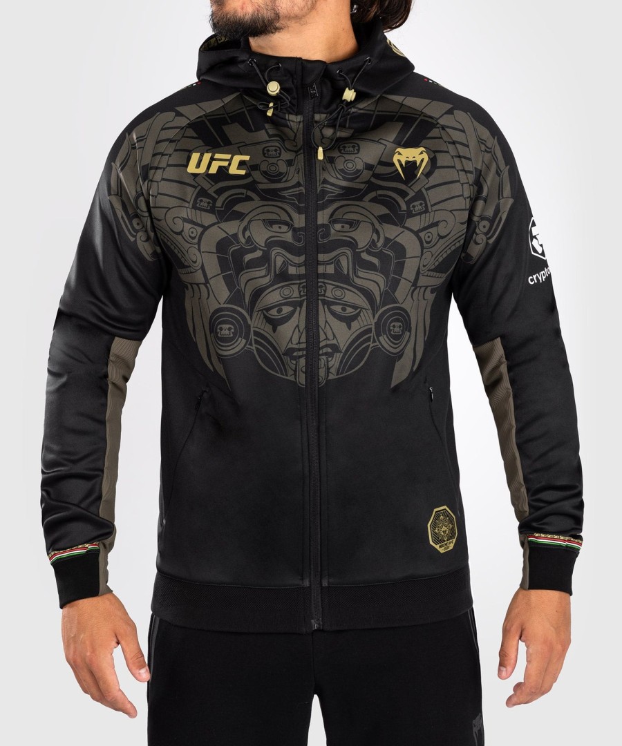 pánská mikina s kapucí noche ufc by venum authentic fight night walkout - černá