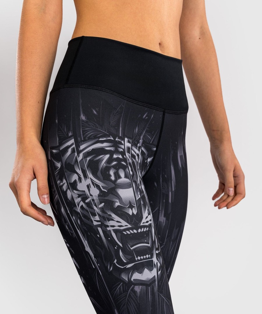 dámské legíny venum tiger - černo-stříbrné