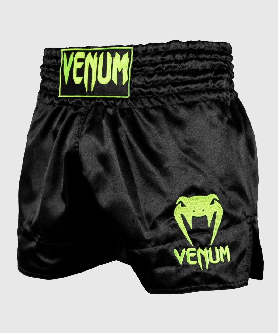 venum classic muay thai kraťasy - černo-fluorescenčně žluté