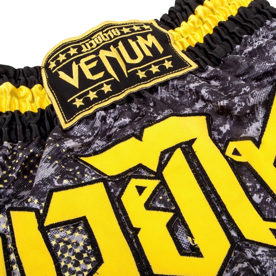 kraťasy venum tramo muay thai - černo-žluté