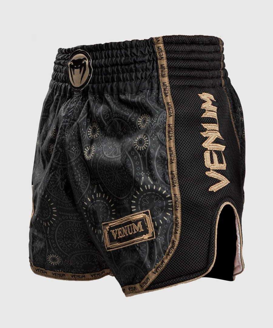 venum santa muerte dark side - muay thai kraťasy - černo-hnědé
