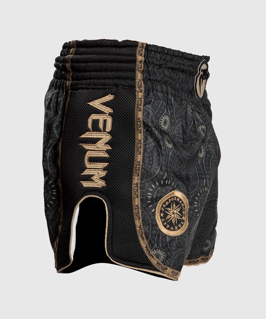 venum santa muerte dark side - muay thai kraťasy - černo-hnědé