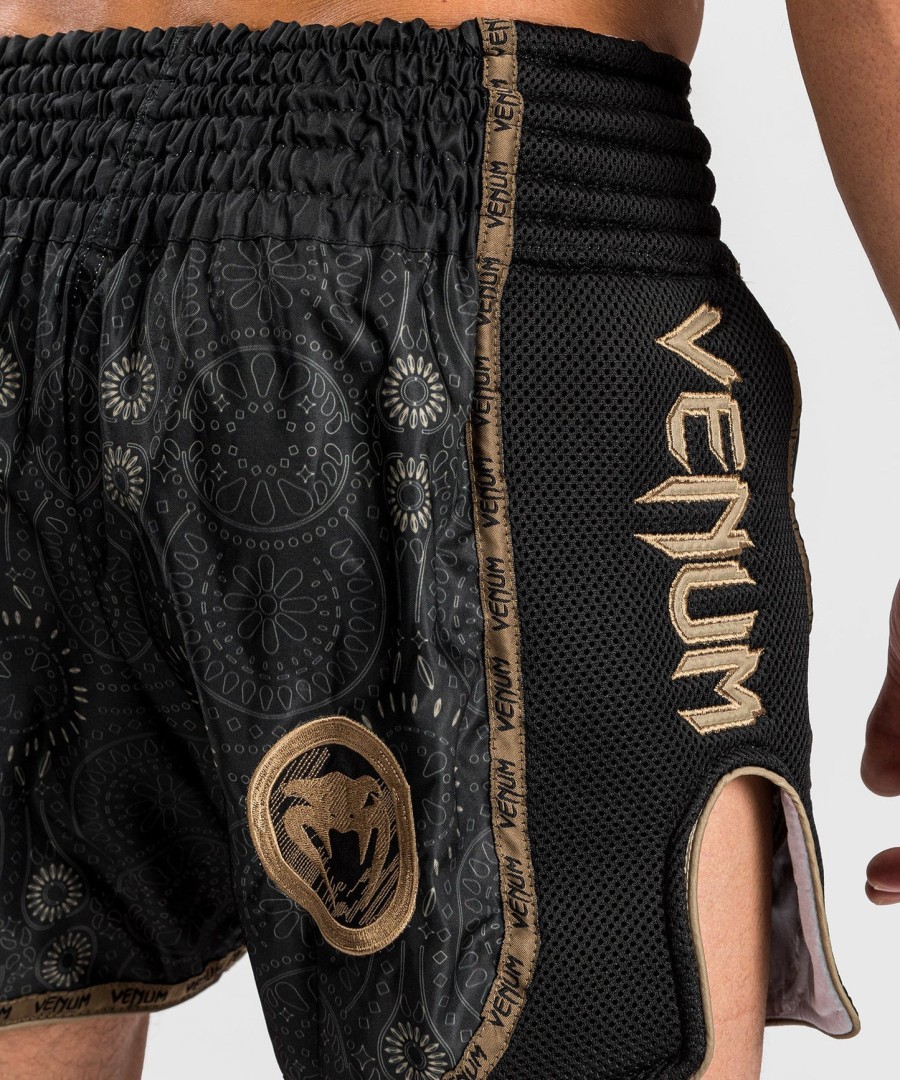 venum santa muerte dark side - muay thai kraťasy - černo-hnědé