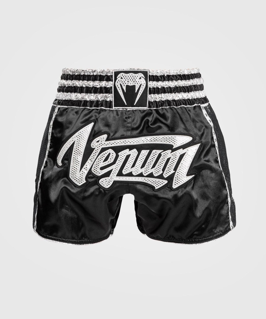 kraťasy venum absolute 2.0 muay thai - černo-stříbrné