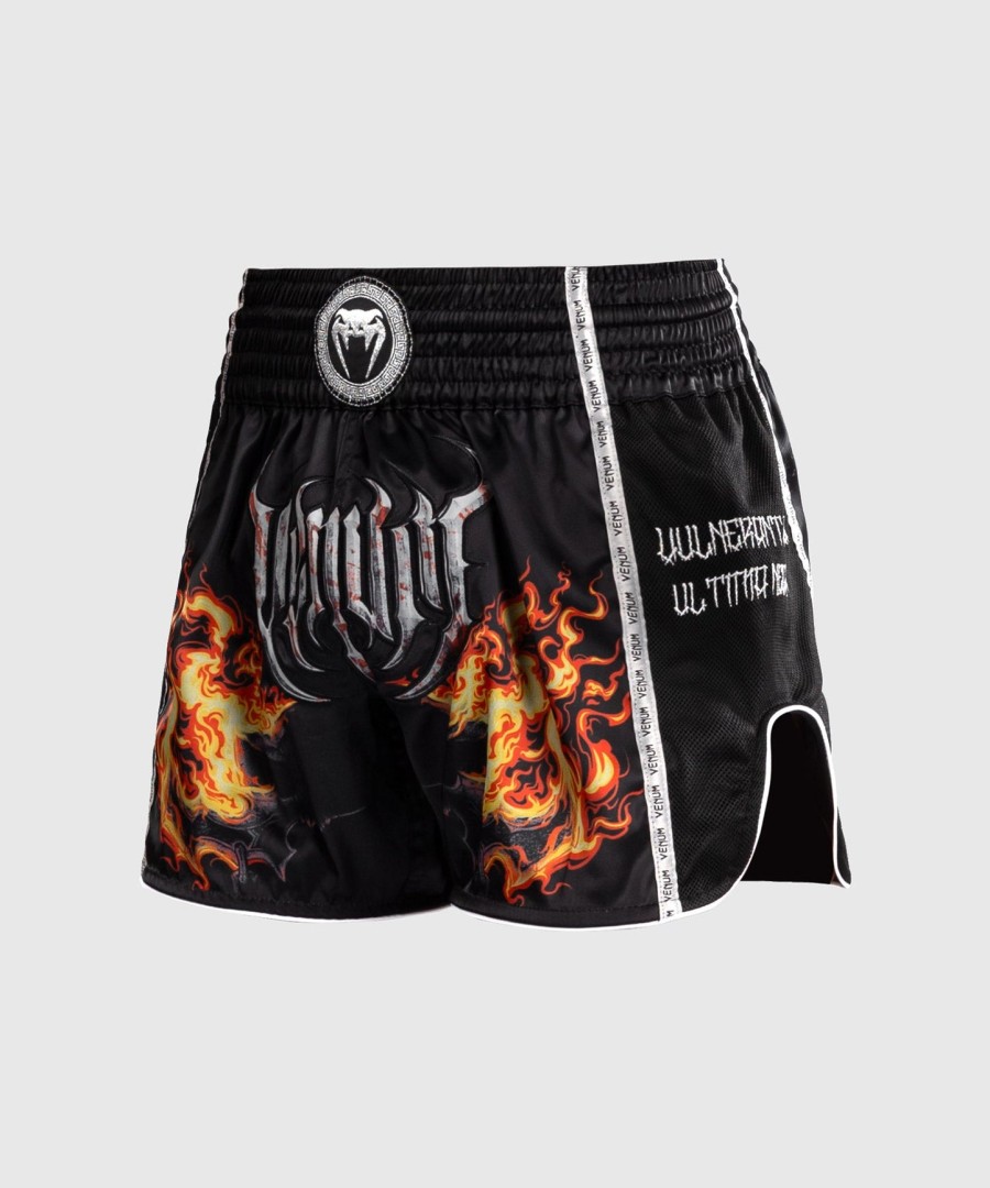 kraťasy venum gladiator 5.0 muay thai - černo-neonově oranžové