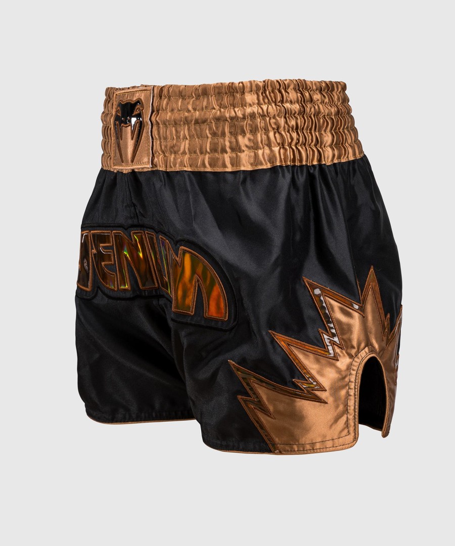 venum inferno muay thai šortky - černábronzová