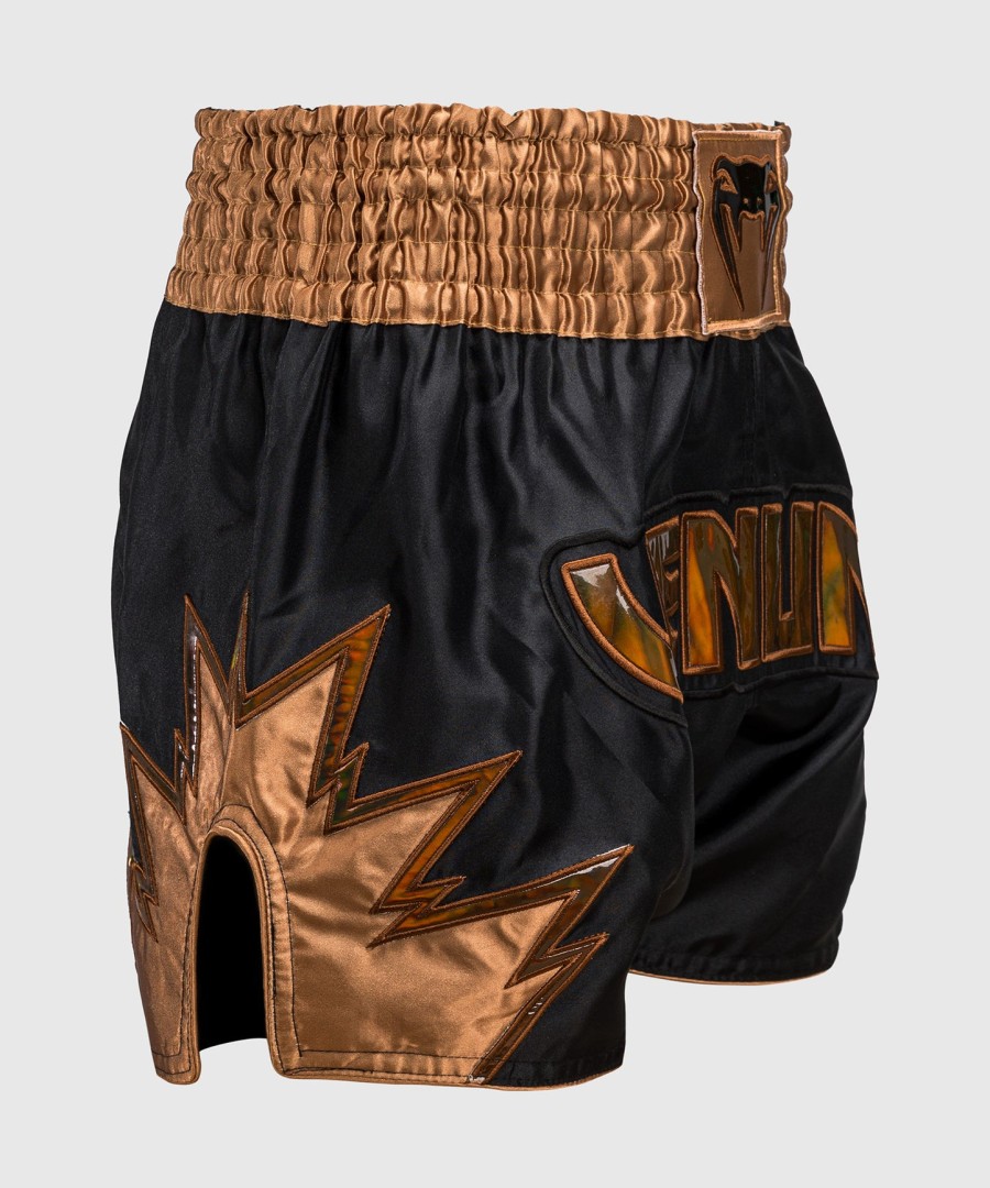 venum inferno muay thai šortky - černábronzová