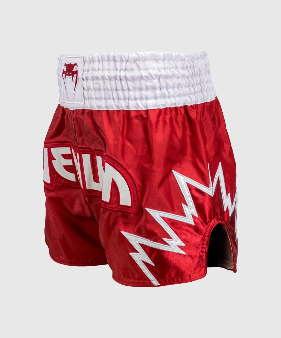 kraťasy venum inferno muay thai - červeno-bílé