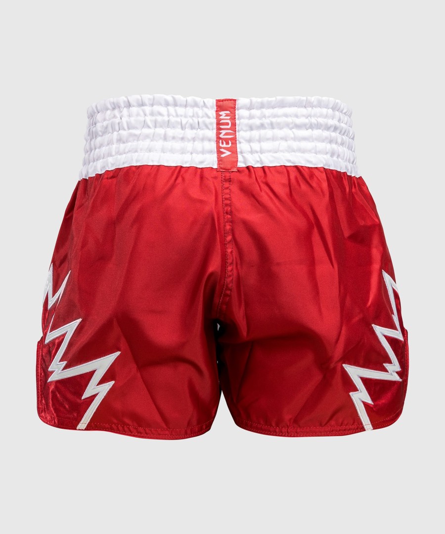 kraťasy venum inferno muay thai - červeno-bílé