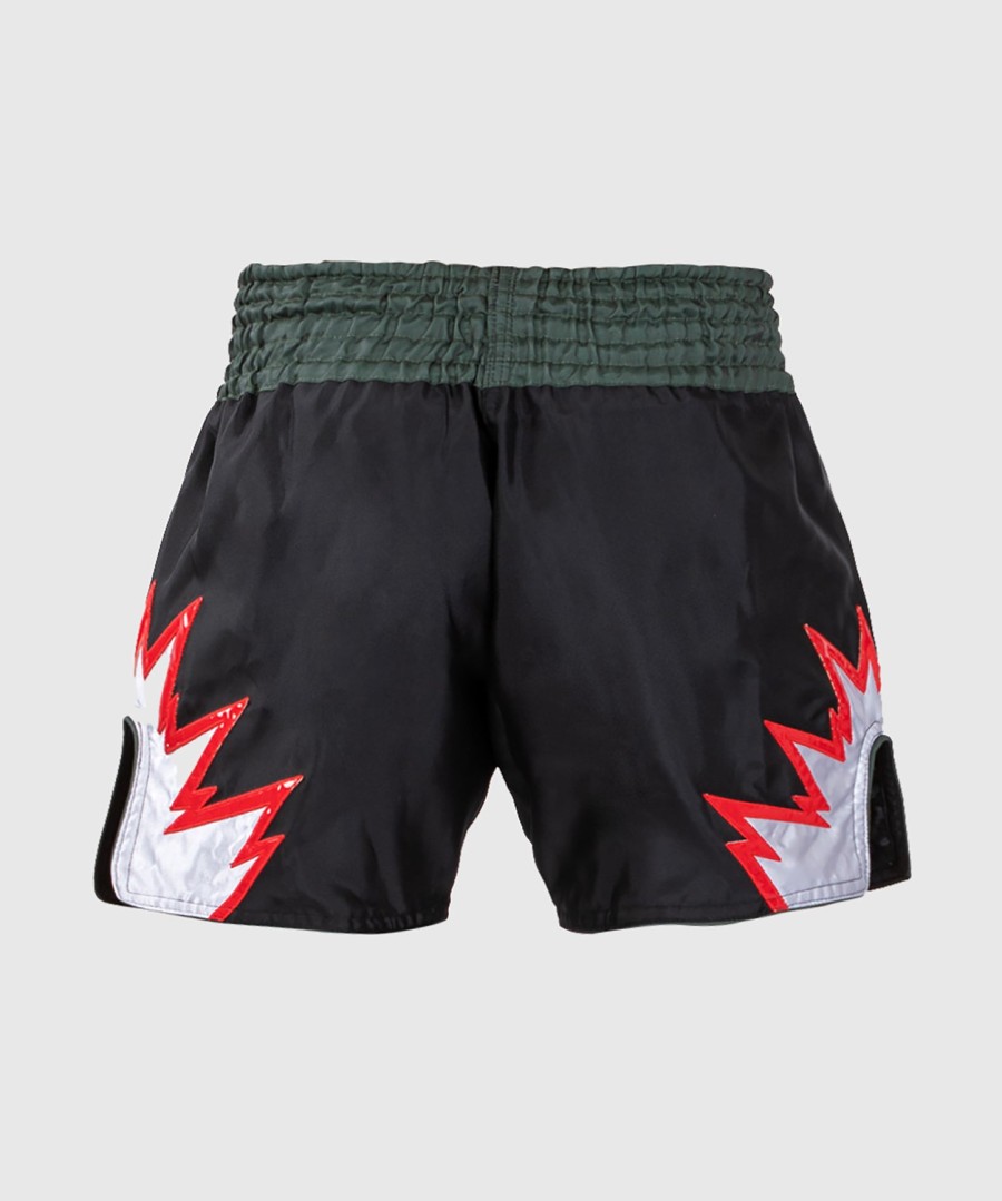 kraťasy venum inferno muay thai - tmavě černékhaki