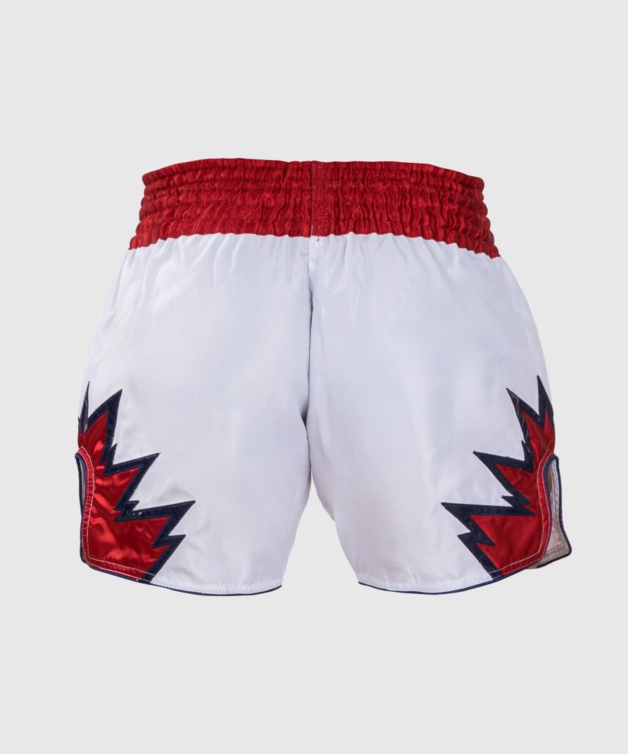 kraťasy venum inferno muay thai - bílo-červené