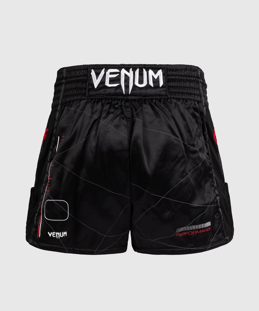 kraťasy venum tactical xt muay thai - černéohnivé červené