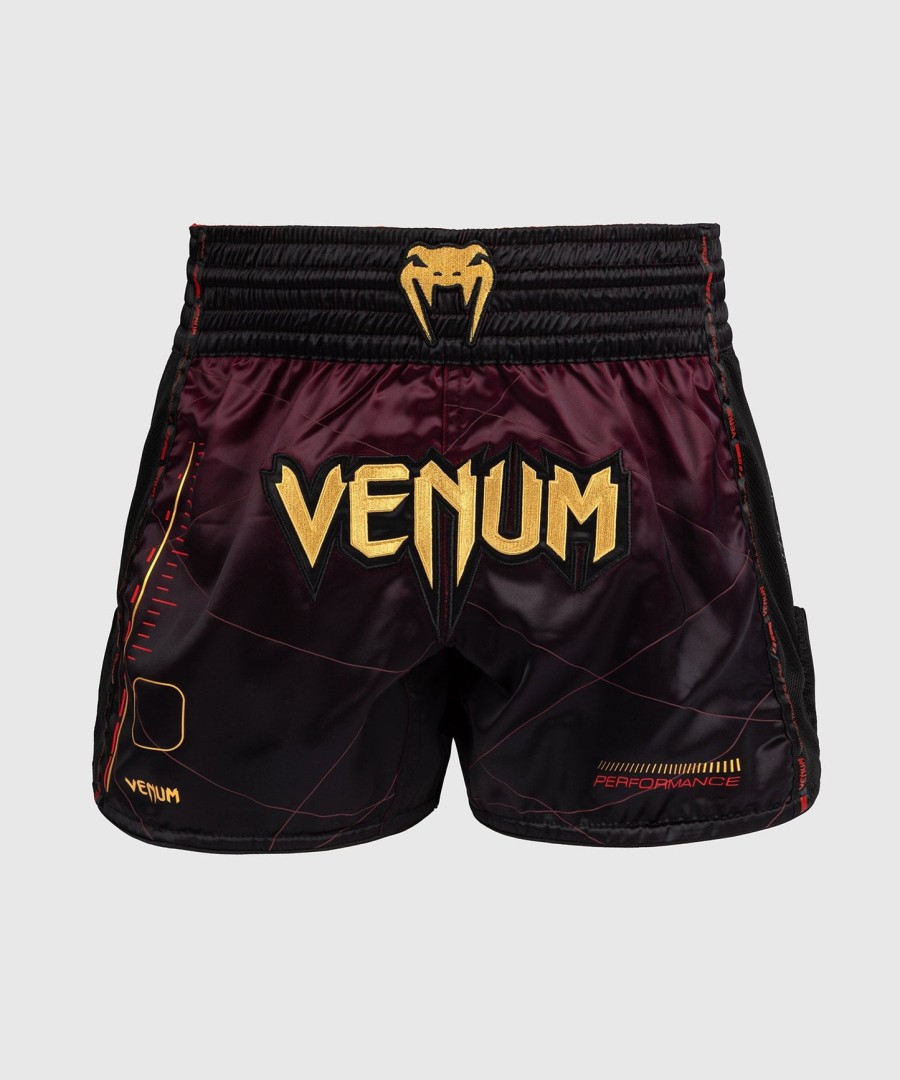 kraťasy venum tactical xt muay thai - černévínovézlaté