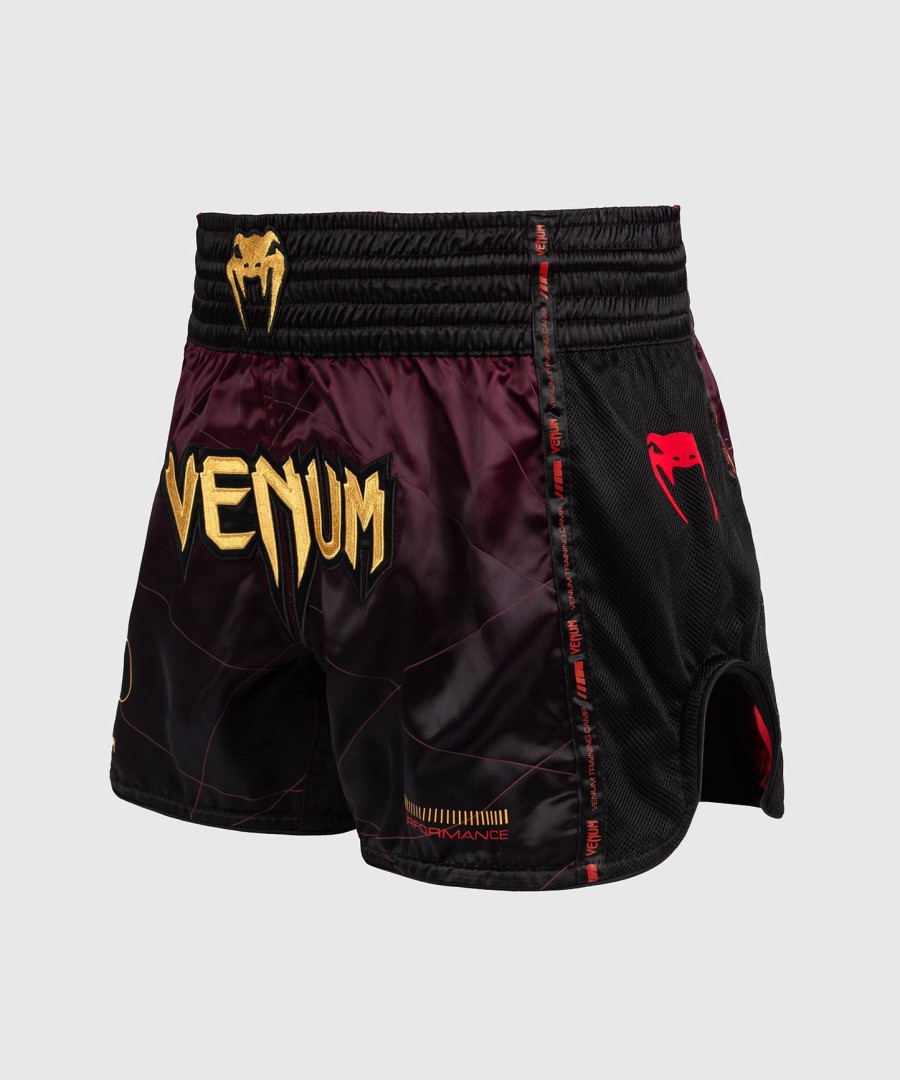 kraťasy venum tactical xt muay thai - černévínovézlaté