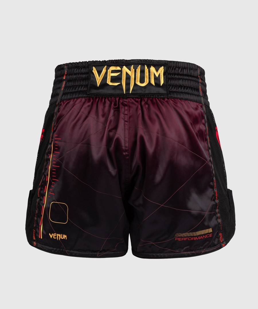 kraťasy venum tactical xt muay thai - černévínovézlaté