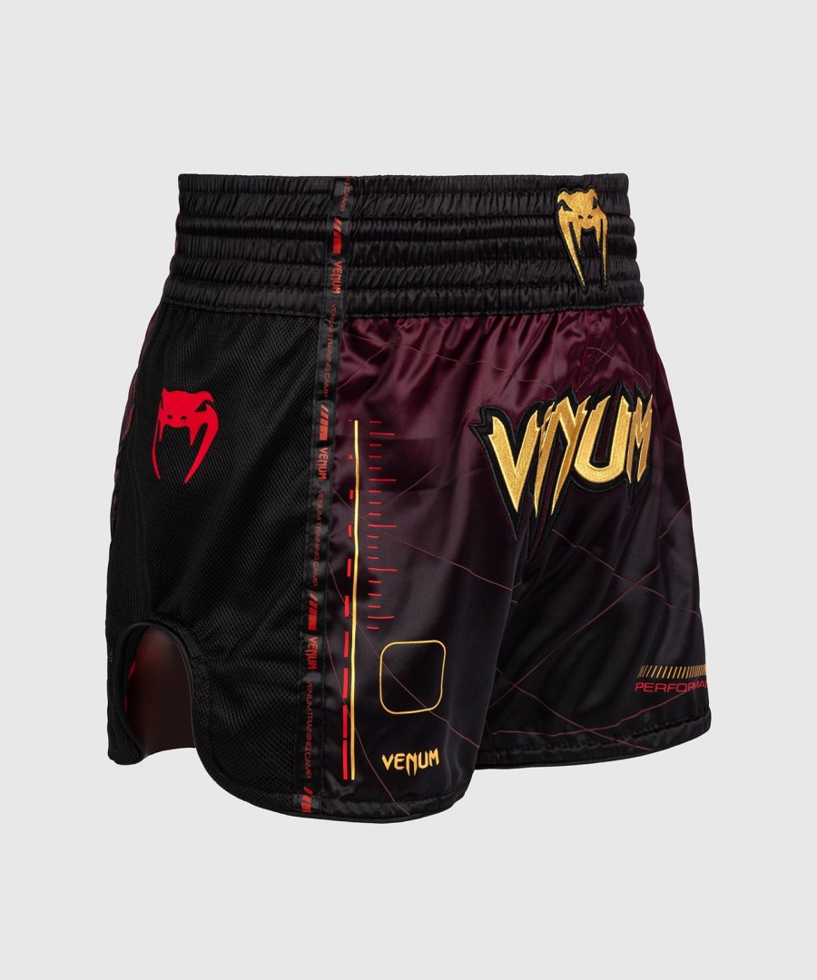 kraťasy venum tactical xt muay thai - černévínovézlaté