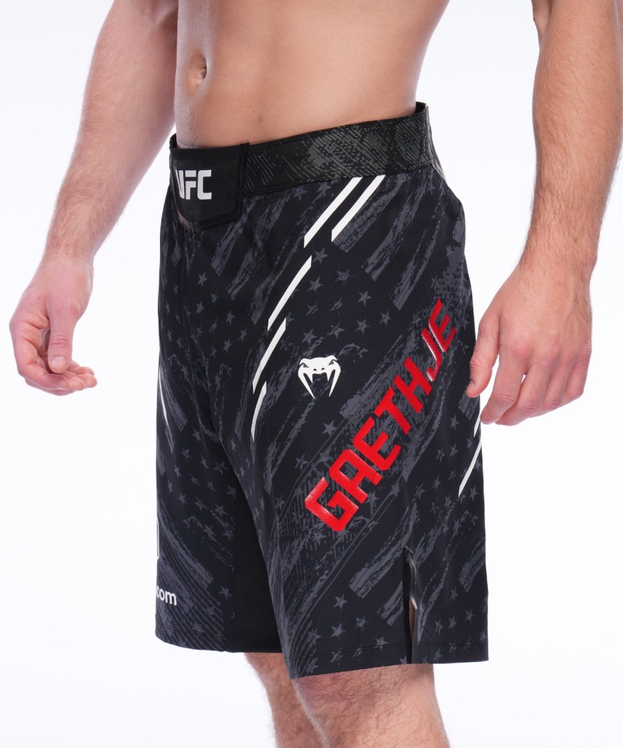 pánské kraťasy ufc unrival by venum black justin gaethje fight short