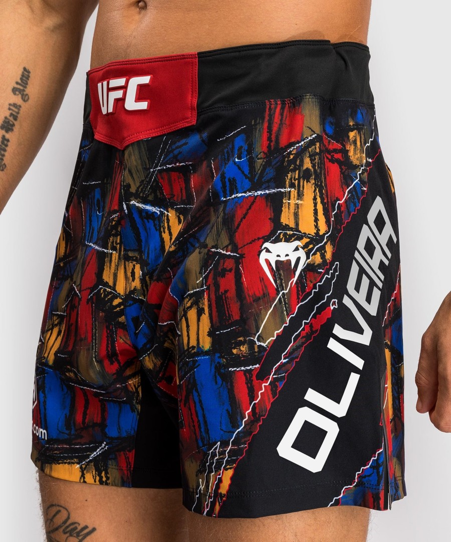 pánské kraťasy ufc unrival by venum red charles oliveira fight short