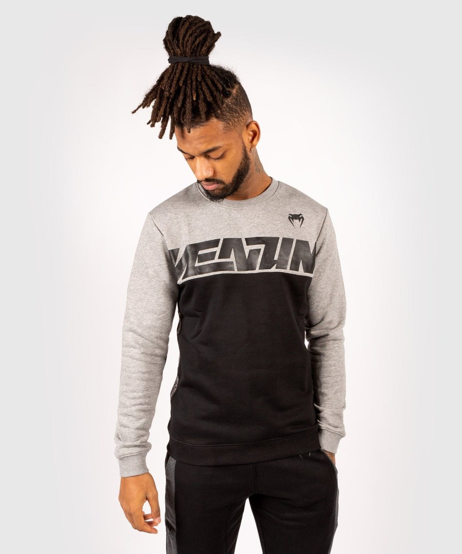 mikina venum connect crewneck - černáheatheršedá