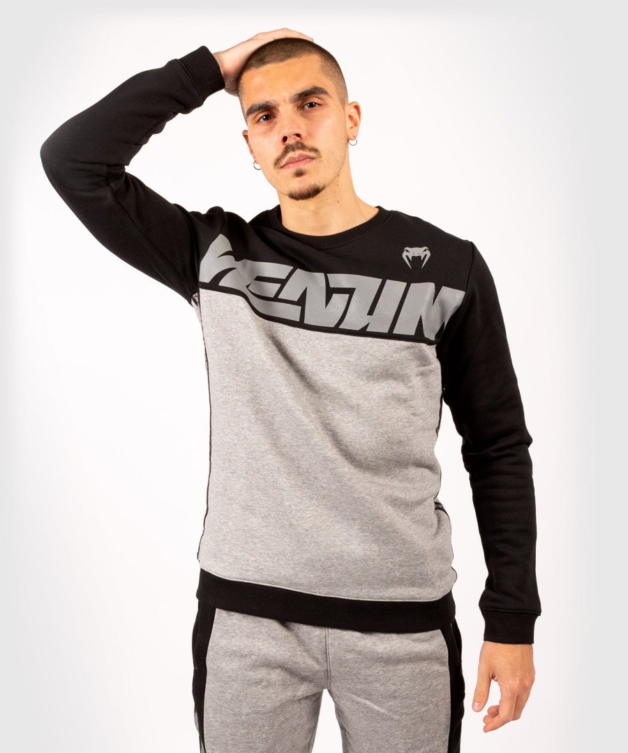 mikina venum connect crewneck - černátmavě vřesově šedá
